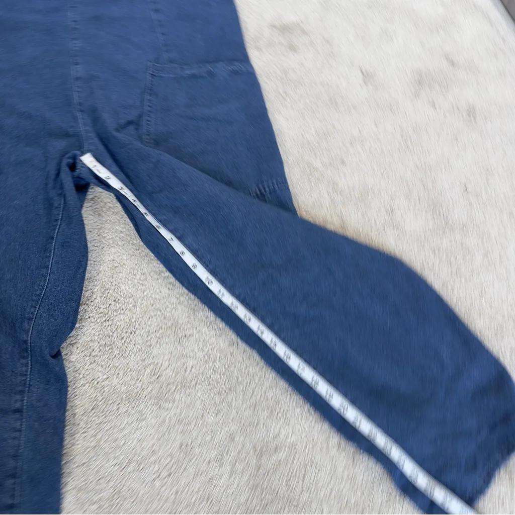 Women’s Denim Open Back Pull On Overall Sleeveless Cotton Blend in Cody Blue XXL - Image 13