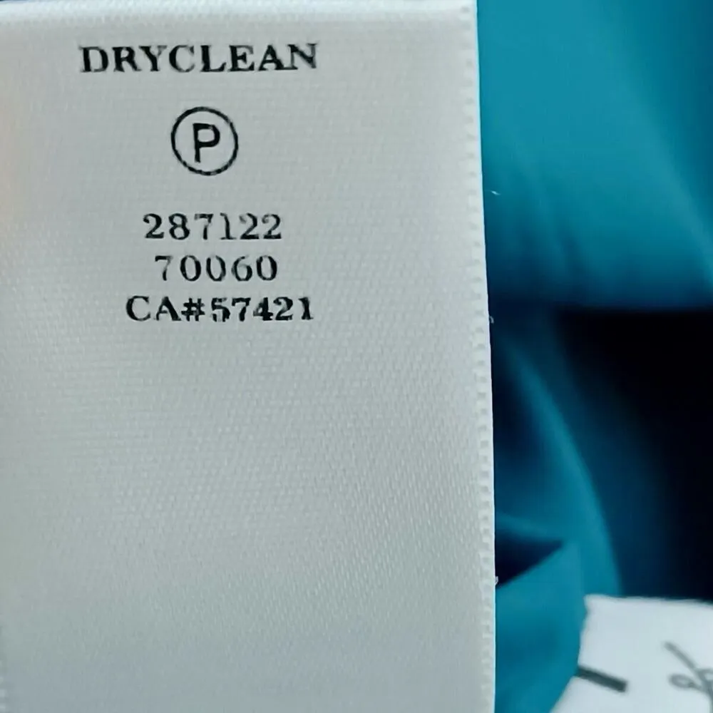 Ann Taylor Teal Drop Waist Dress 8 | 3/4 Sleeve Work Office Career Zip Skirt - Image 11