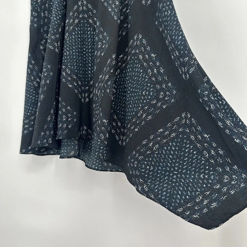 NEW Olive + Oak Asymmetric Hem Dress Black White Sleeveless A Line Size M - Image 4