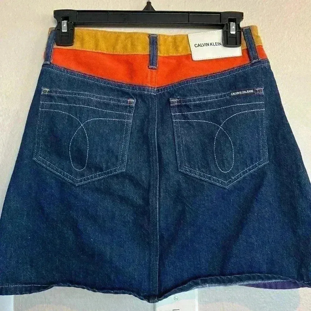 Calvin Klein American classics high rise mini skirt Jean SIZE 27 - Image 2