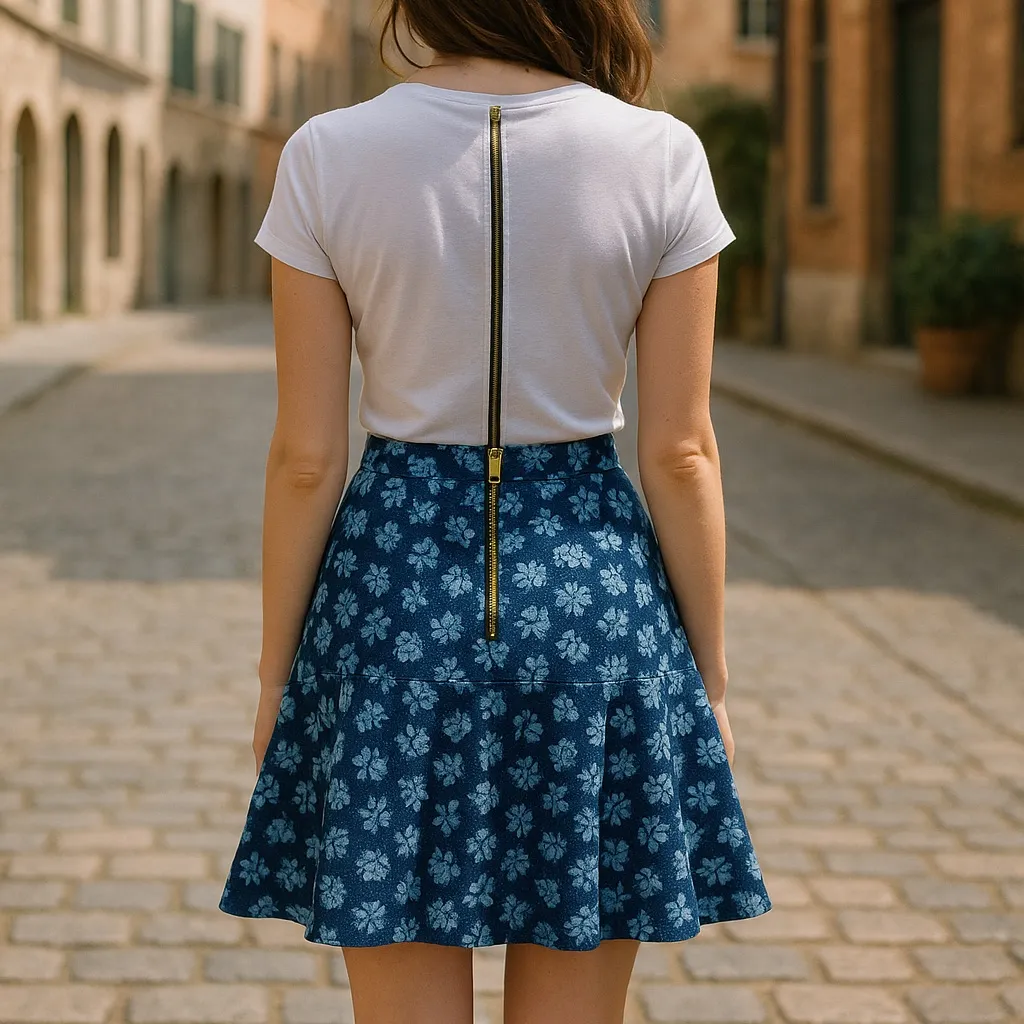 Michael Kors Navy Floral Mini Skirt - Image 2