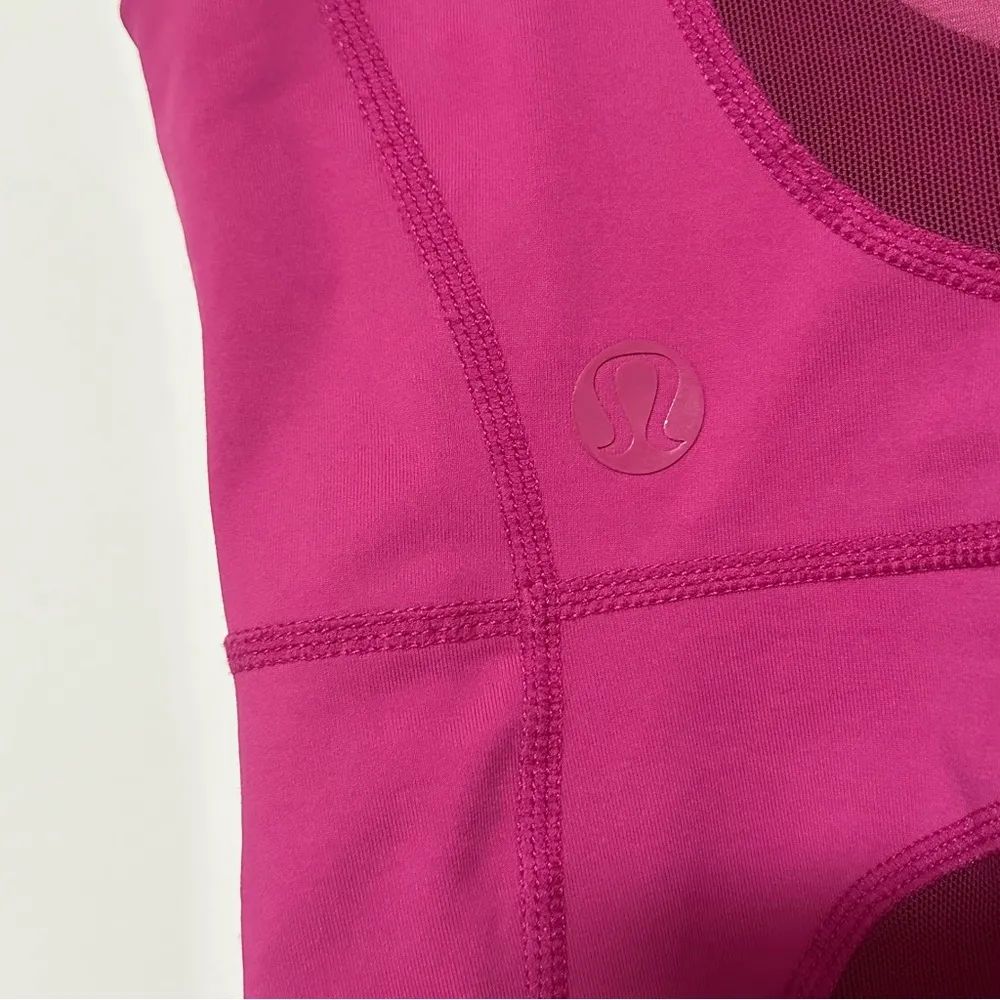 Lululemon Fucsia Back Mesh Active Tank Size 0 - Image 3