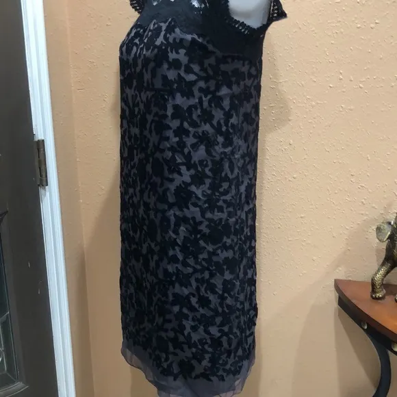 Max studio black velvet and lace dress NWT - Image 4