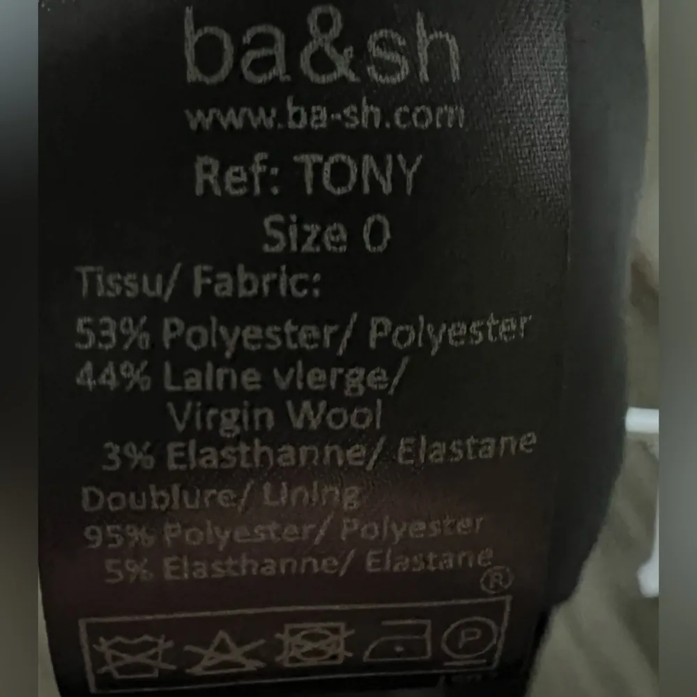 ba&sh Black Pleated A-line Mini wool blend Skirt - Image 3