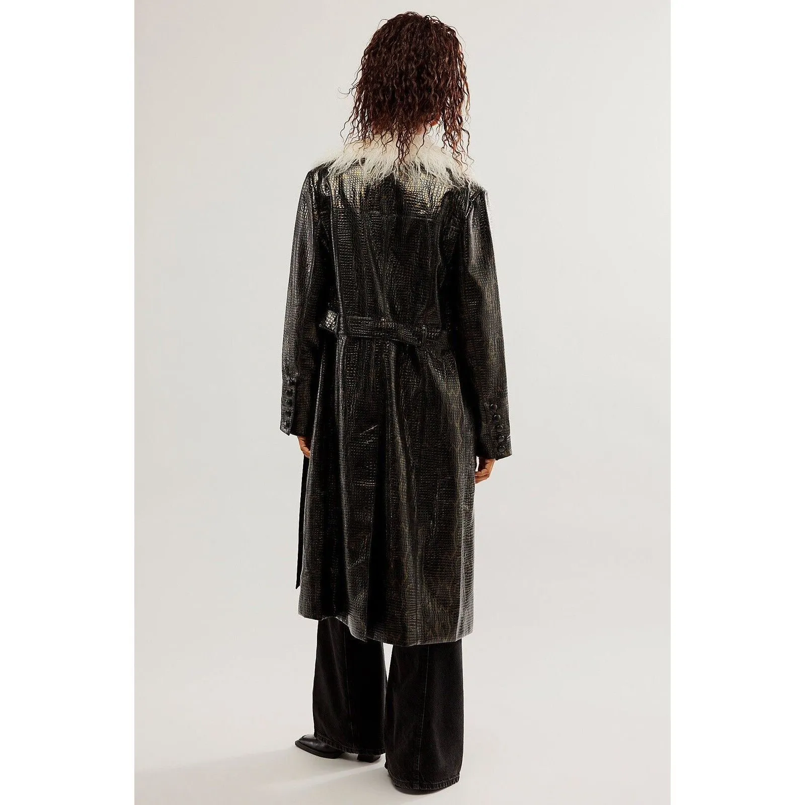 NWT Free People Vegan Midnight Train Duster Size M. H - Image 4