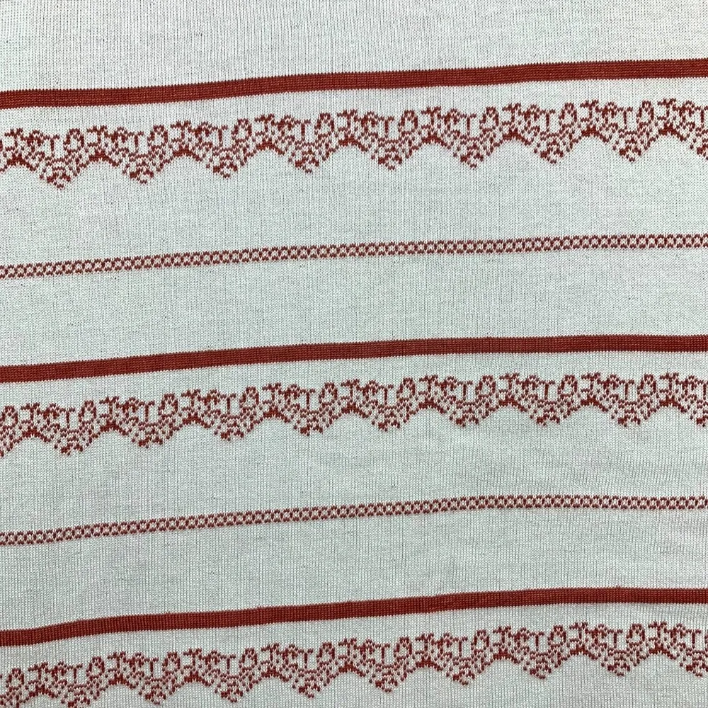 Free People Nordic Stripe Sweater Knit Midi Pencil Skirt Orange Cream Medium - Image 7