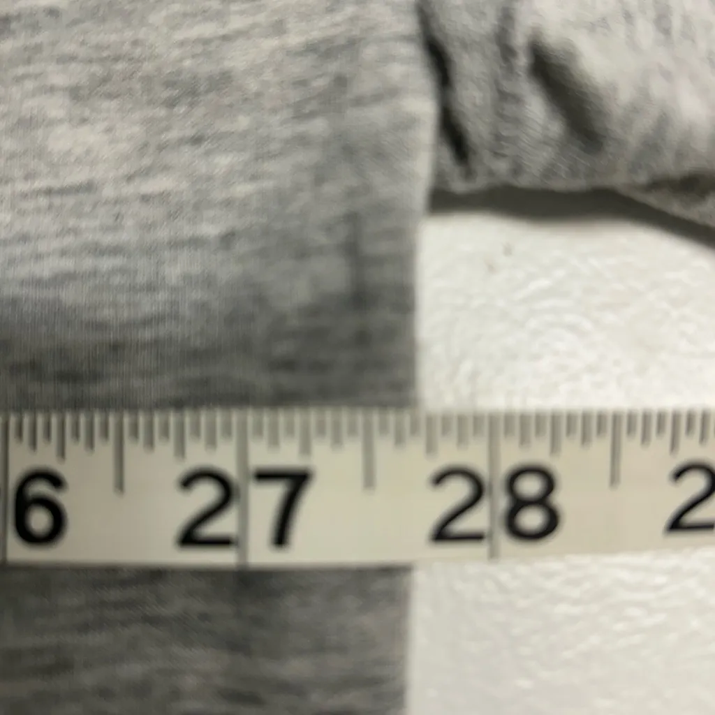 crown & ivy Gray Top with Multicolor Sleeve Trim - Image 3