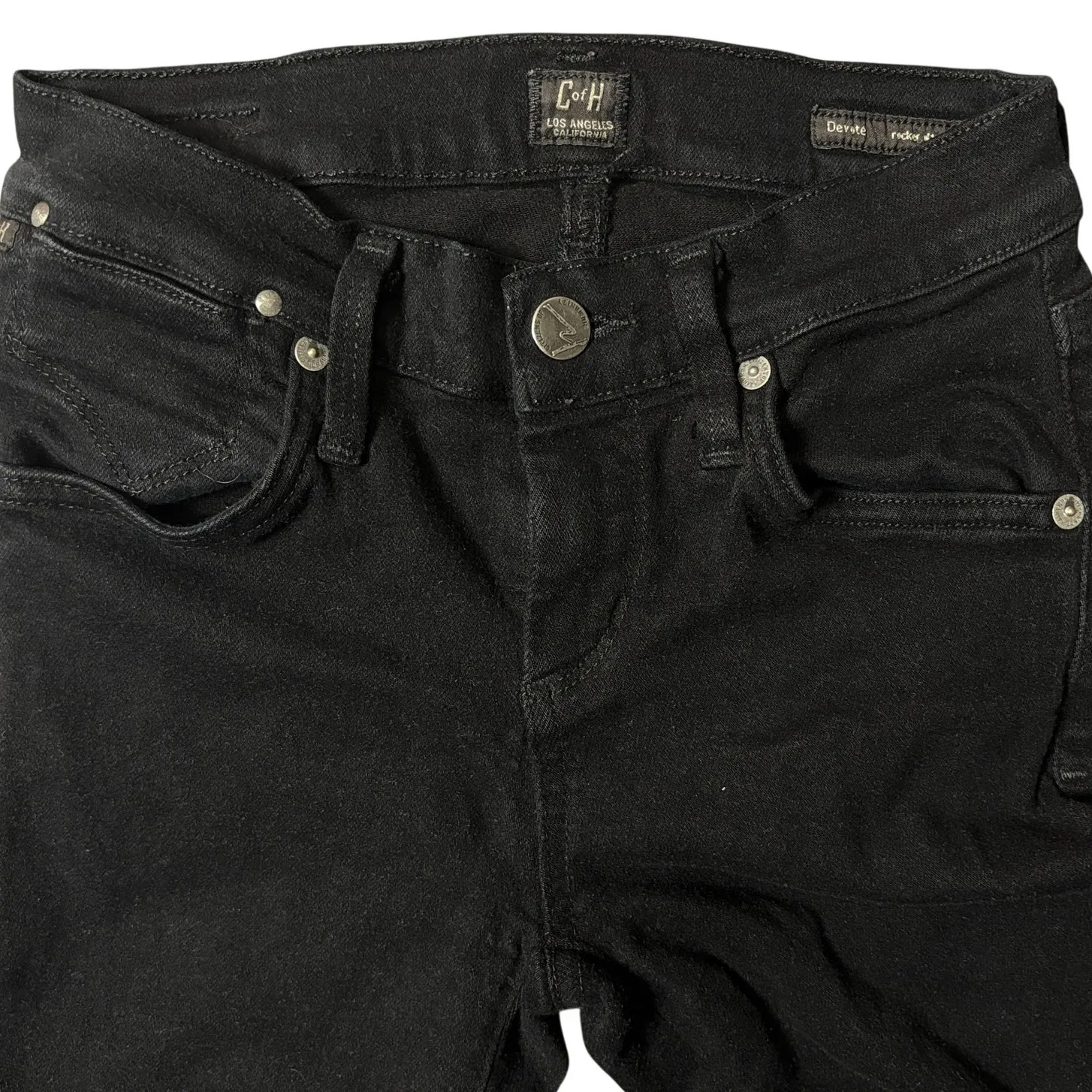 Citizens of Humanity Devote Rocker Flare Stretch Jeans in Black Size 24 - Image 4