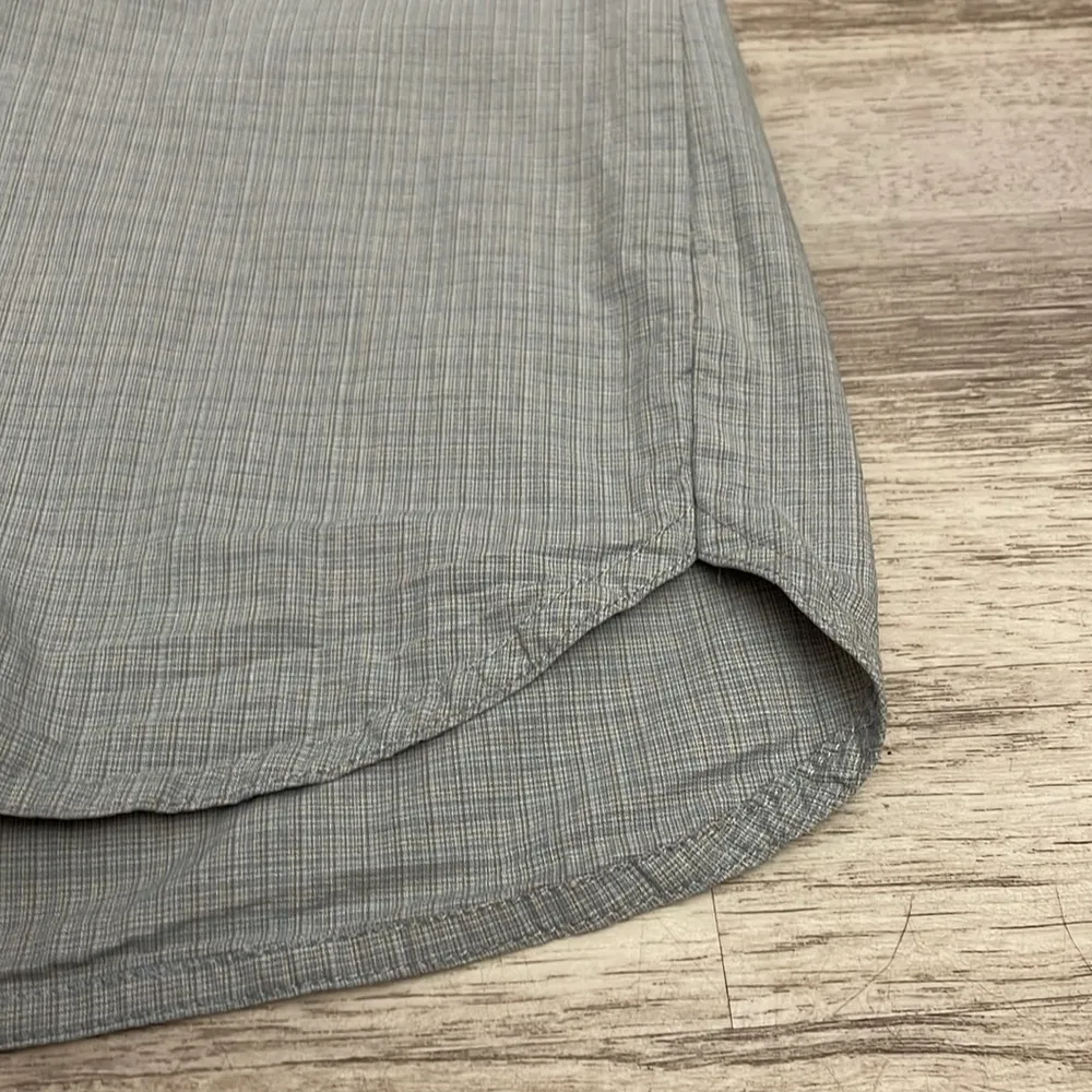 Blue & Gray Plaid 3 Button V-Neck Pullover Women's 3/4 Sleeve Top Size 1X - Image 8