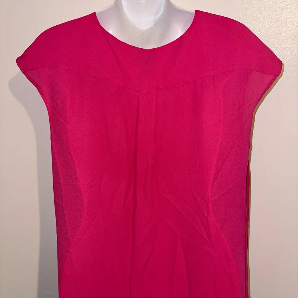 Halogen Pink Faux Wrap Around Top Bright Pink Size Medium - Image 2