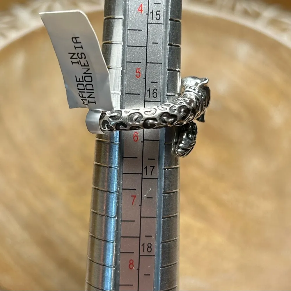 NWT Samuel B Sterling Silver 18K Gold Leopard Bypass Ring - Image 15