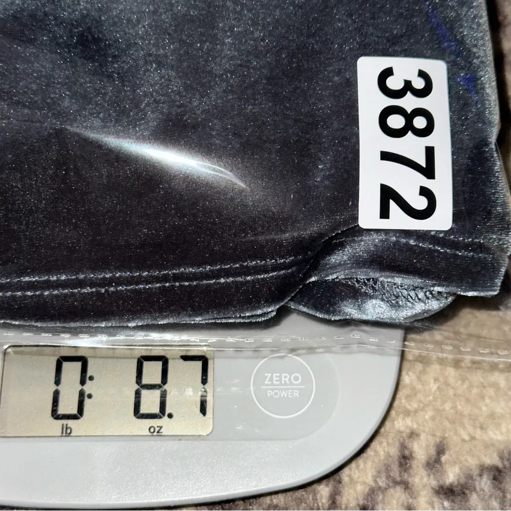 ABS Evening Allen Schwartz Women’s 2 Gunmetal Gray Velvet Open Chain Back Dress - Image 9