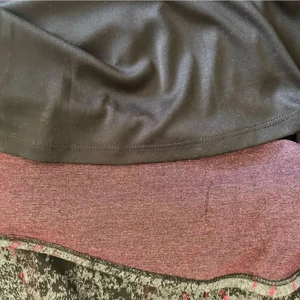 Betsey Johnson  Lined Print Ponte Fit & Flare Burgundy Gray Plaid SZ 10 - Image 10