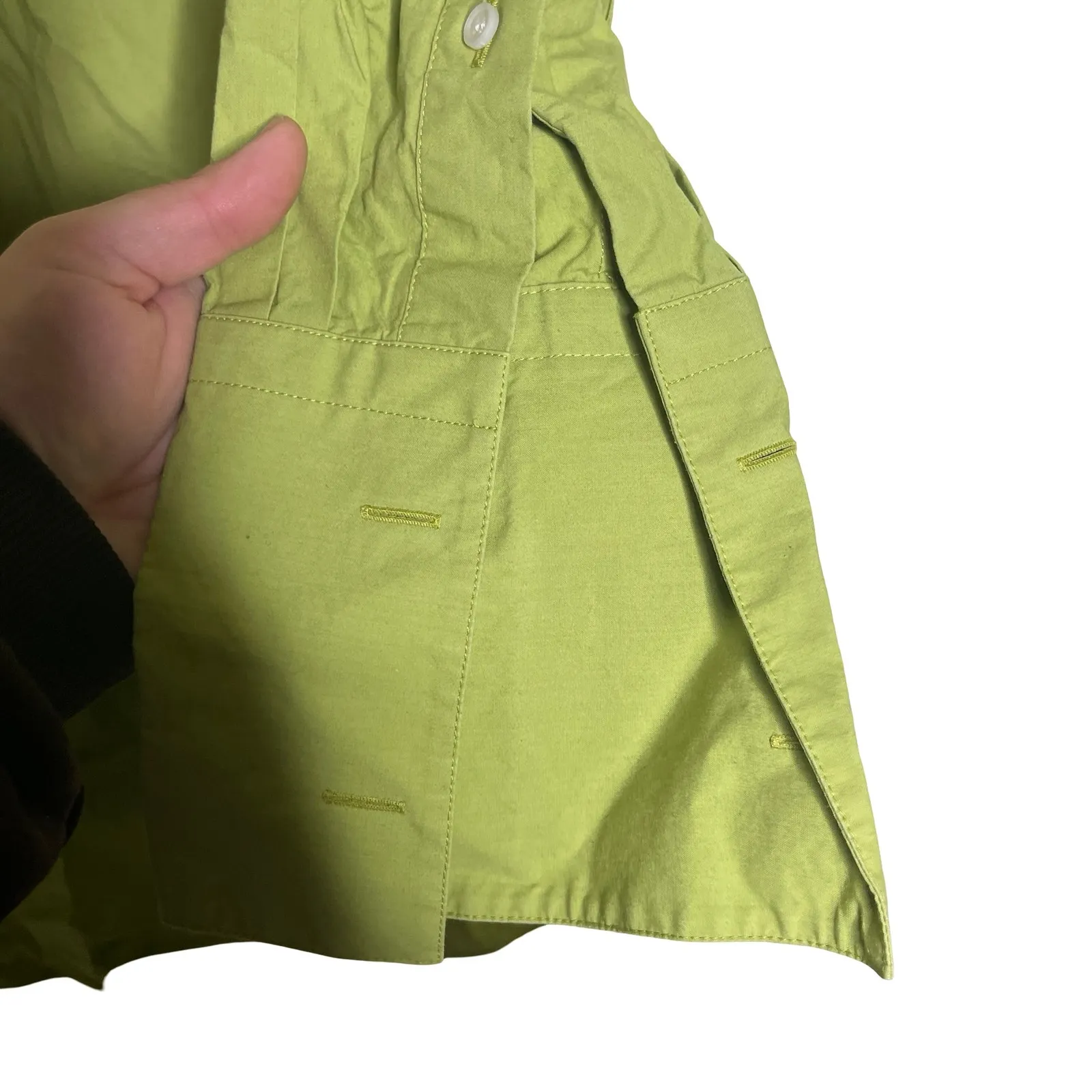 Loewe Cotton shirt dress in Lime Green sz FR 38 US 4-6 - Image 5