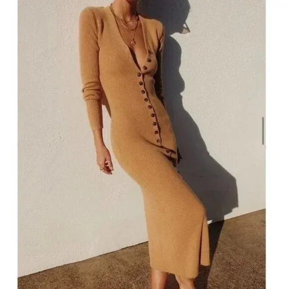 LPA Kavala Wool Blend Sweater Dress Size Medium - Image 2