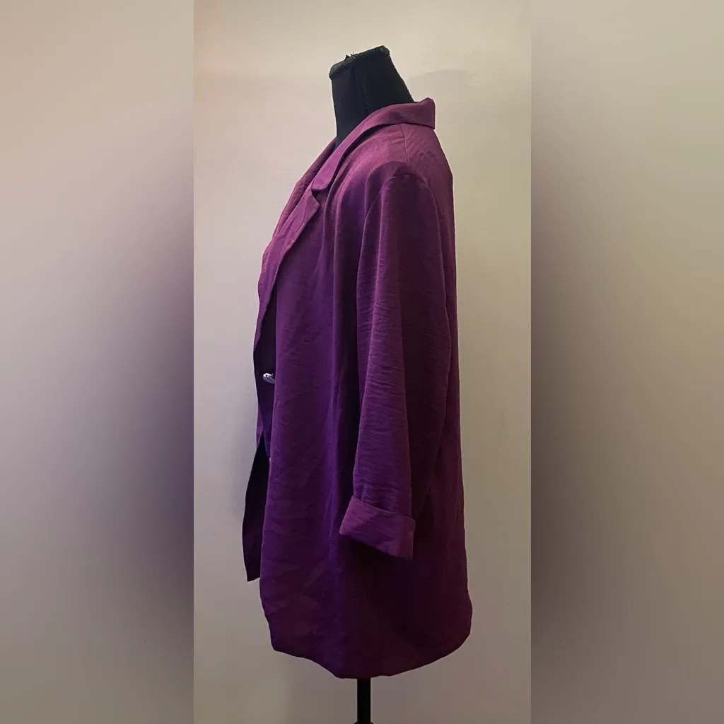 Max Studio- Rich Purple Blazer Size 14 - Image 3