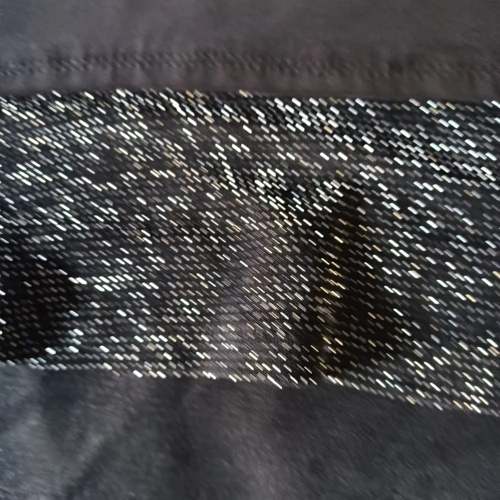 CJ Banks womens 1x black w metalic silver trim blouse - Image 3