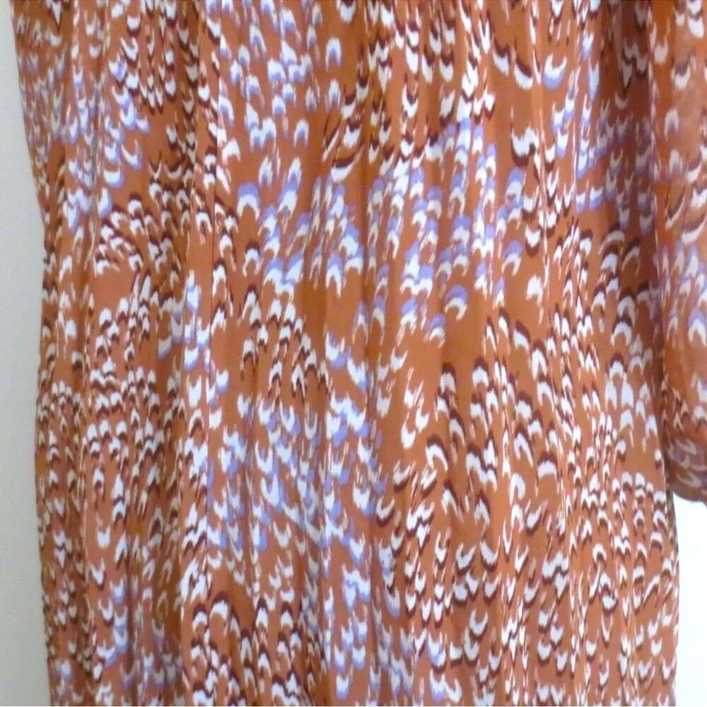 Nine West Georgette Collar Pleated Feather A-Line Shift Shirt Dress - Image 4