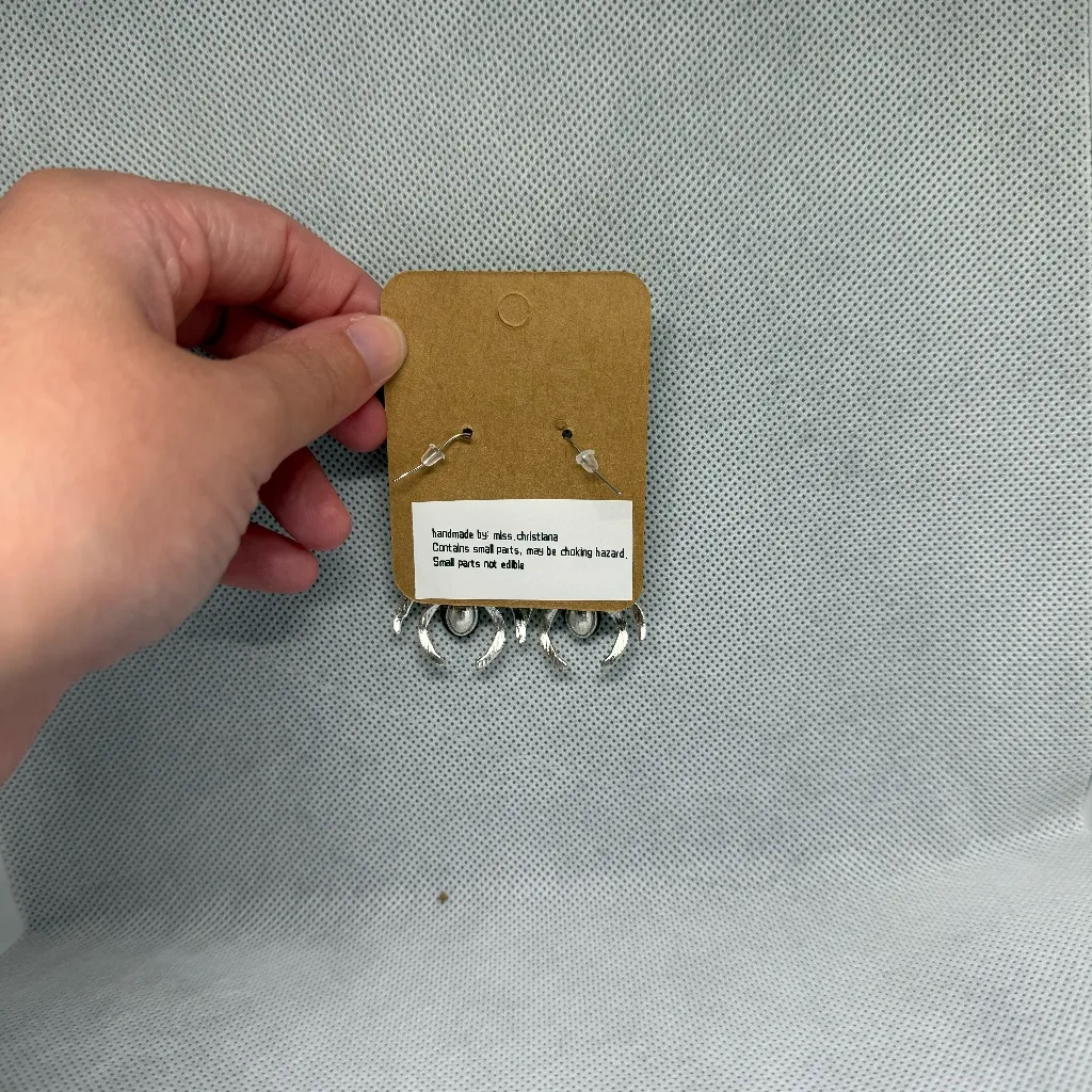 Handmade Spider Earrings Black - Image 3