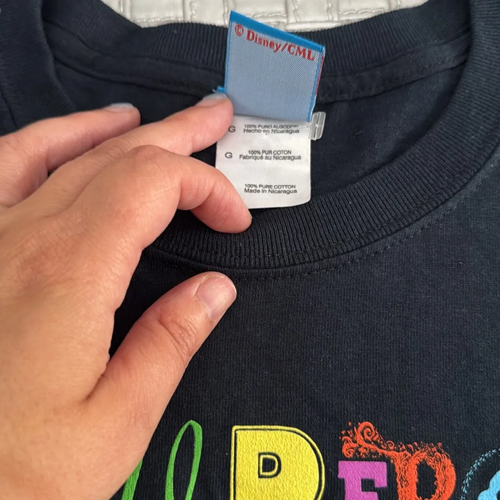 Disney Mary Poppins Supercalifragilisticexpialidocious Tee Black L - Image 3