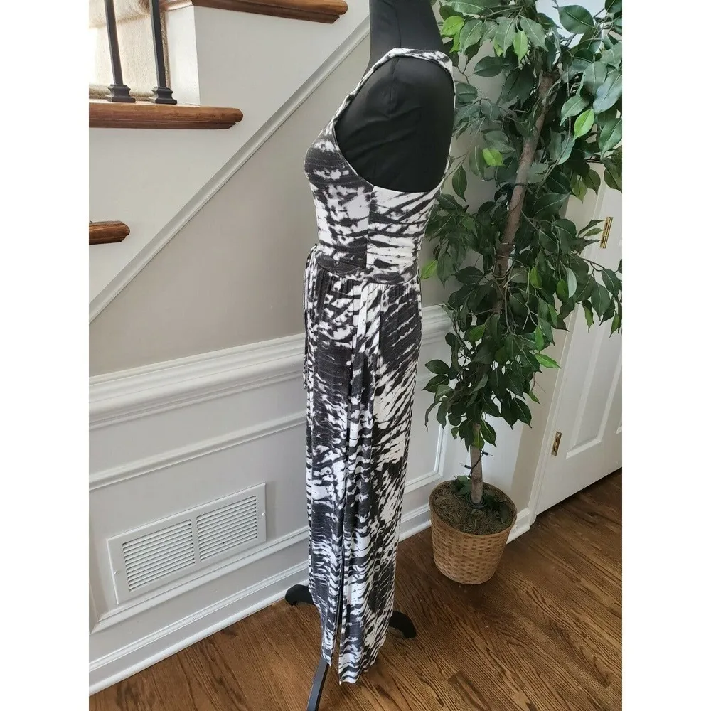 Willi Smith Women's Black & White Rayon & Spandex Sleeveless Long Dress Size XS - Image 6