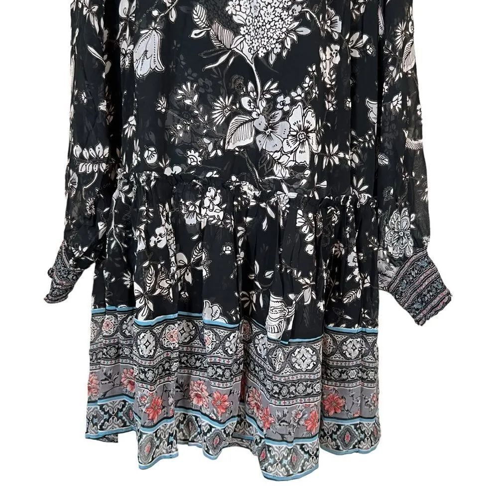 Tolani Luna Midnight Long Sleeve Tunic Dress Black Size M - Image 4