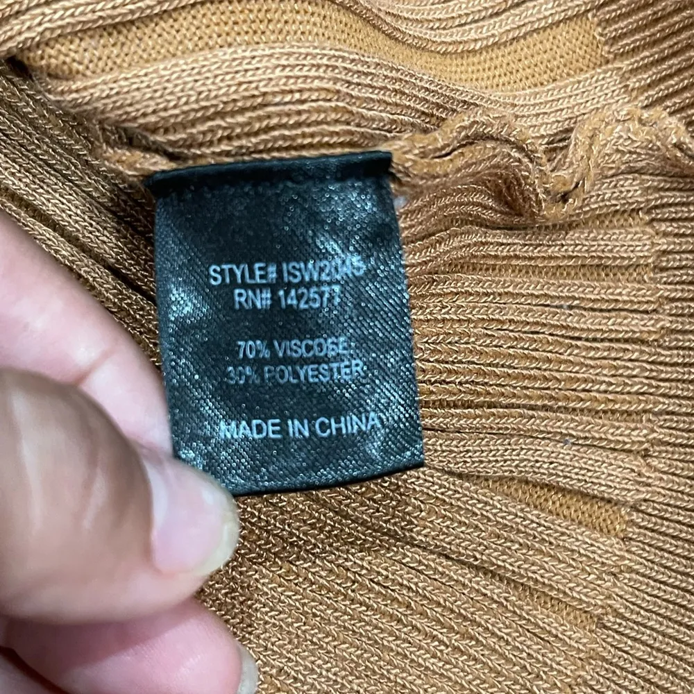 Iris  Tan Ribbed Knitwear - Image 3