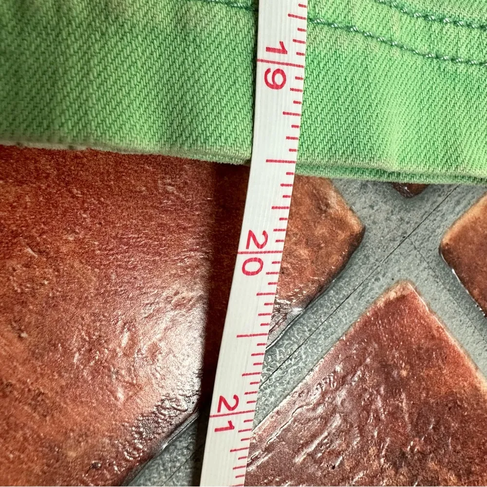 Anthropologie Holding Horses Green Denim Skirt - Image 6