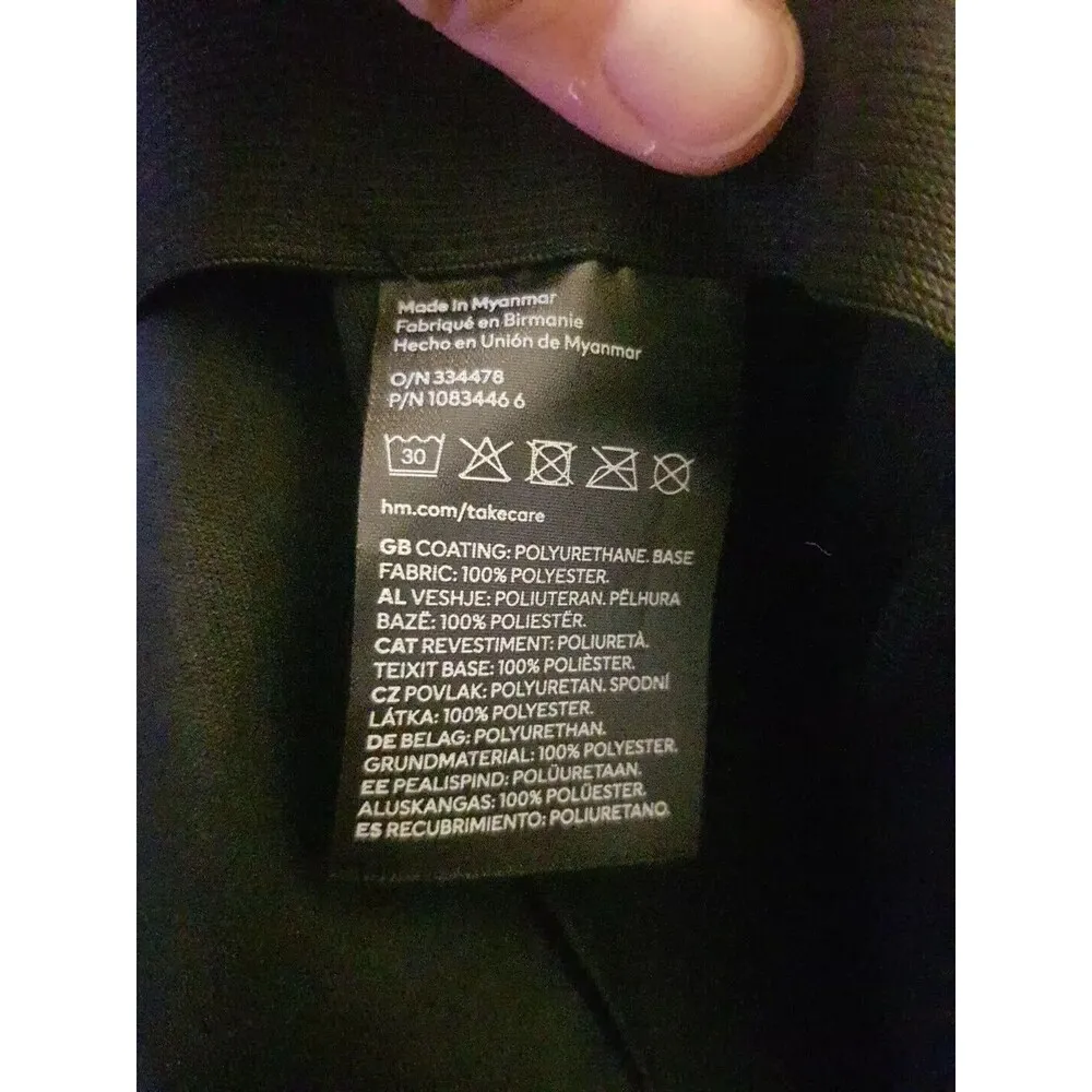 Divided By H&M Pants Size Small Faux Leather High Waist Punkcore Rock Edgy - Image 8