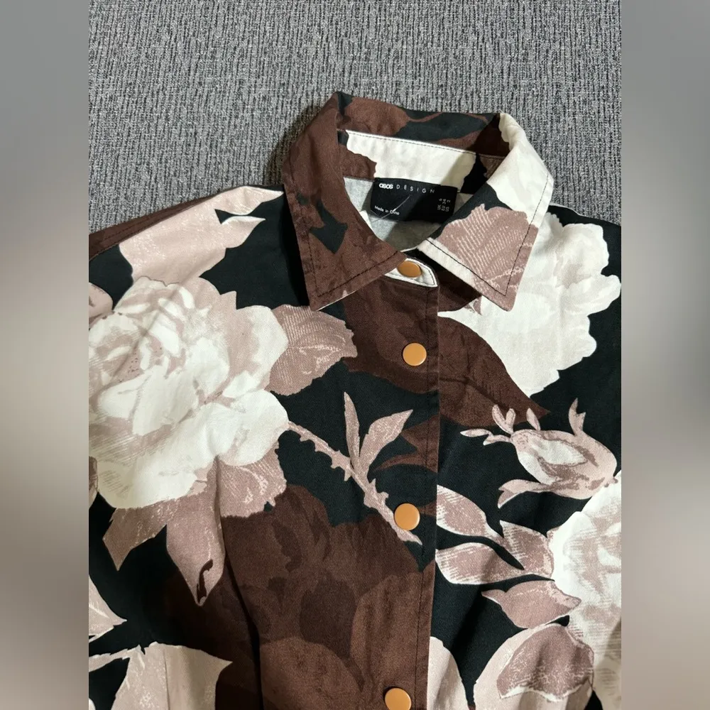 ASOS Design Floral Print Cotton Twill Shirtdress - Image 6