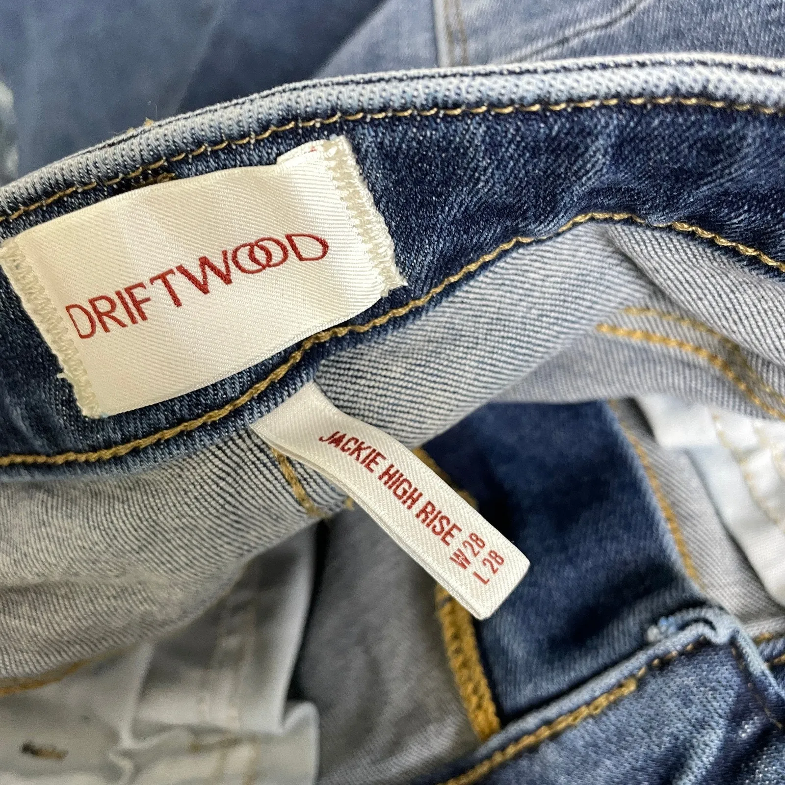 Driftwood Embroidered Jackie High Rise Jeans 28 Blue Diamond Boho Southwest - Image 9