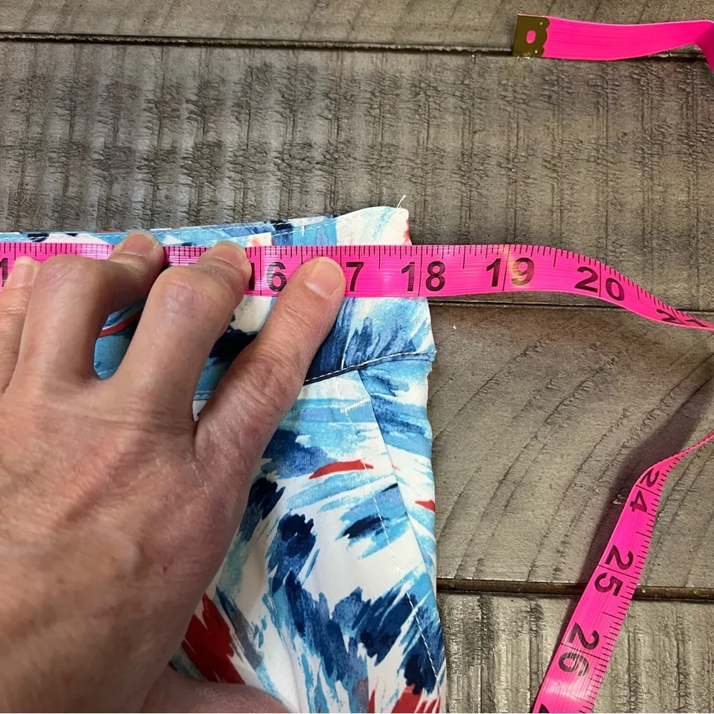 Izod Golf Skort EUC Women SZ 10 Blue Red White Abstract Geo Sporty Stretch Skort - Image 8