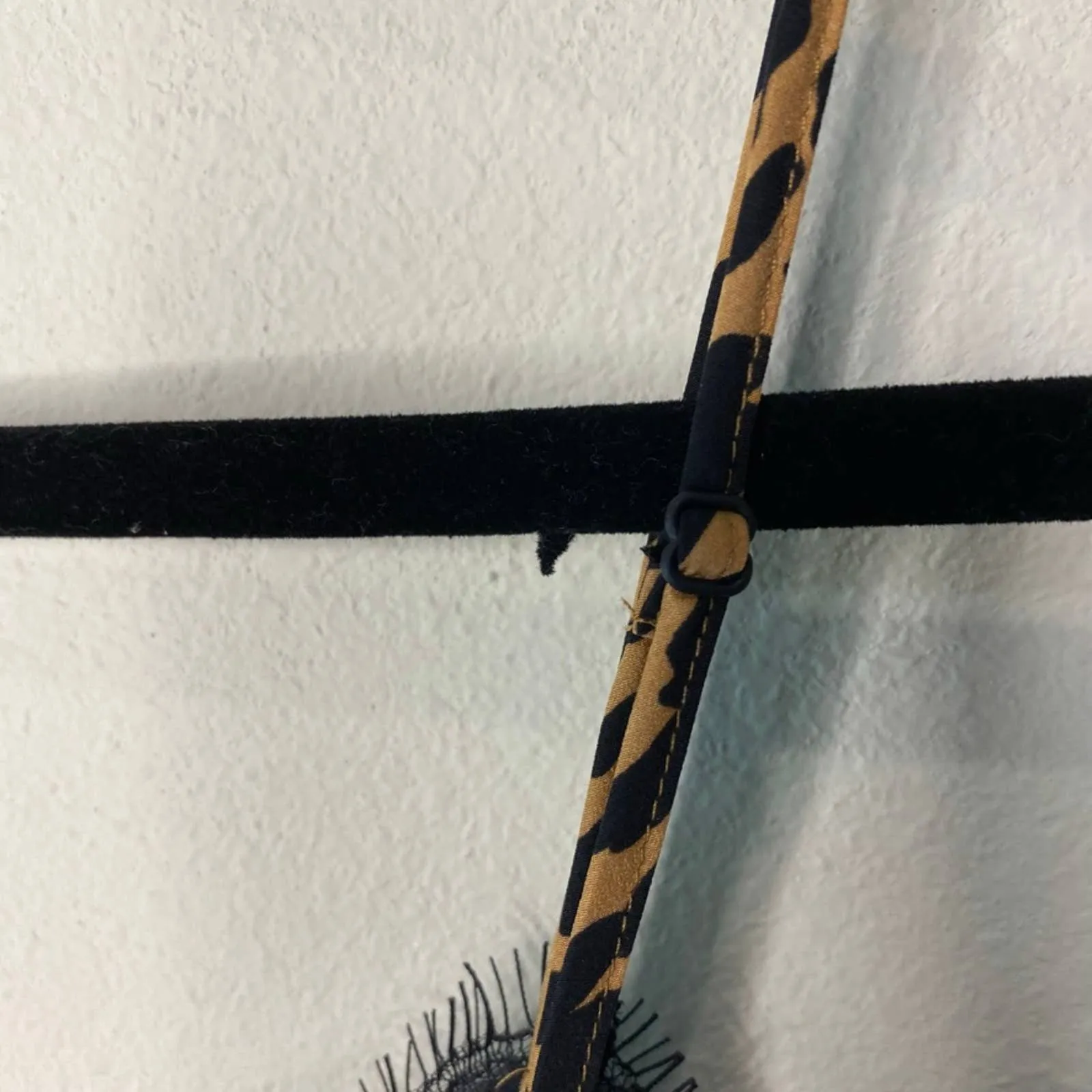 Leopard Print Cami Tank Top Black‎ Lace Trim Sleeveless - Image 7