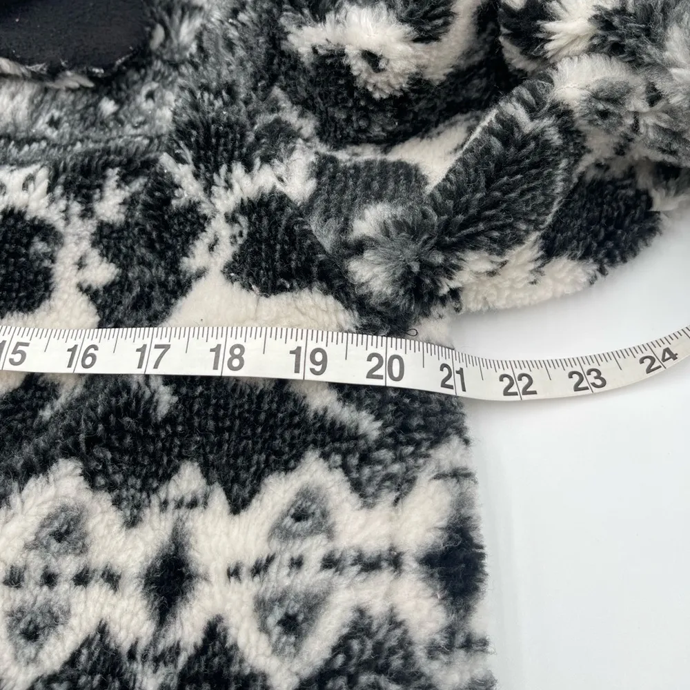 Real Comfort Fleece Coat Women's Nordic Deer Size Medium Jacket Vintage Black - Image 9