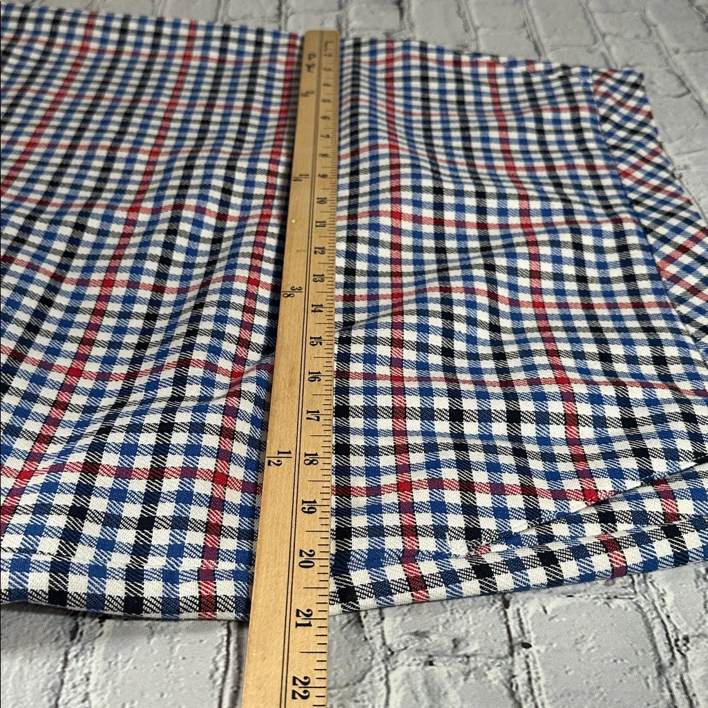 Talbots Gingham Plaid A-Line Skirt size 10 NEW Red Navy Blue Black White - Image 11
