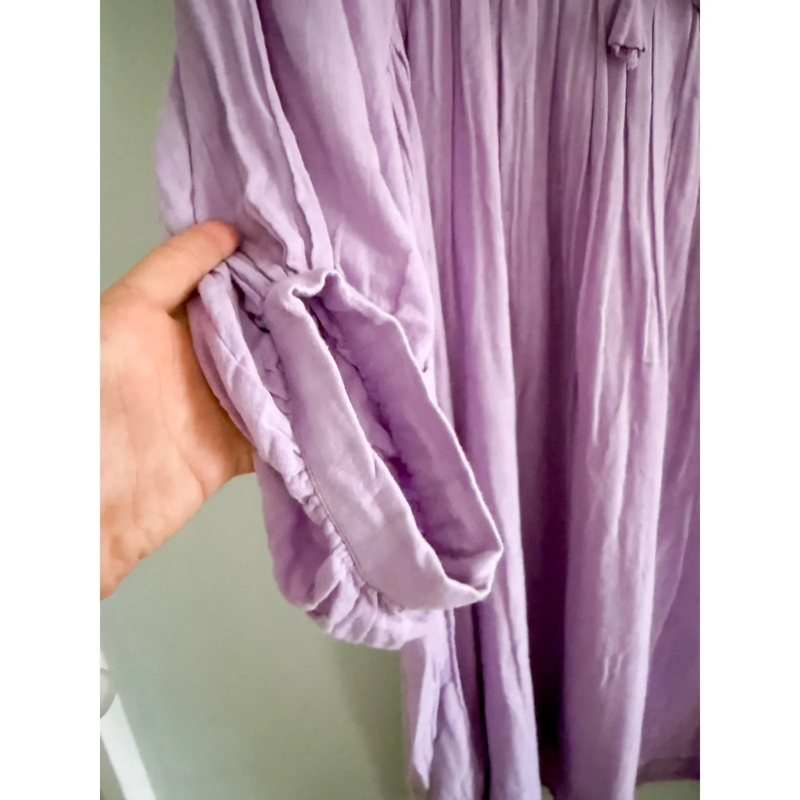 Daughters of India | Kyra Mini Dress in Lilac Gauze | Sz L Purple Size L - Image 5