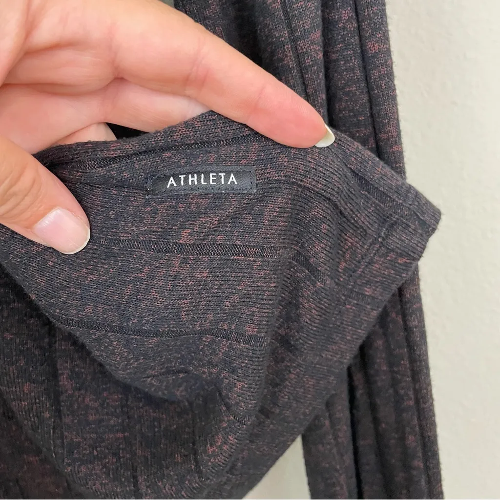 Athleta Harmony Hoodie Lightweight‎ Sweatshirt Mahogany Heather Size Medium - Image 9