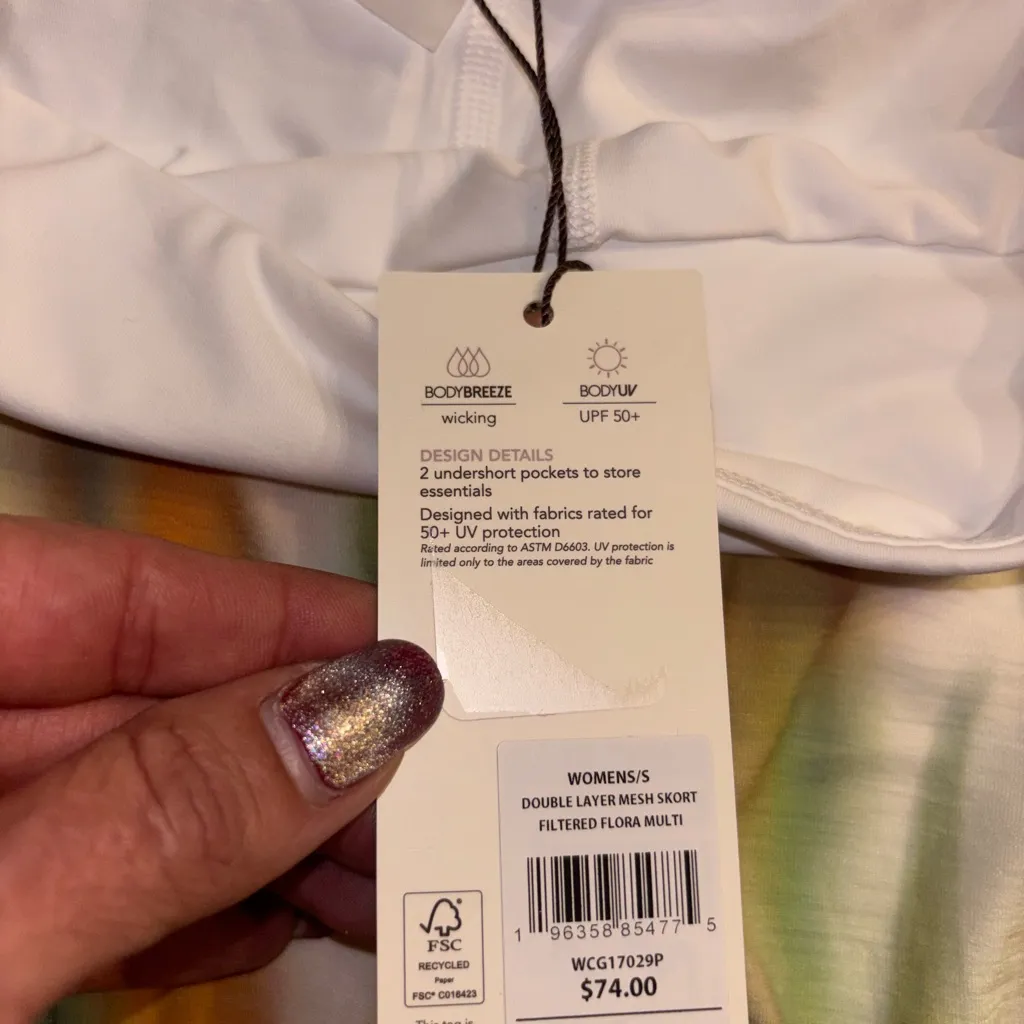 CALIA Women’s Double Layer Mesh Skort | Small | NWT | $74 Retail | UPF 50+ Orange - Image 2