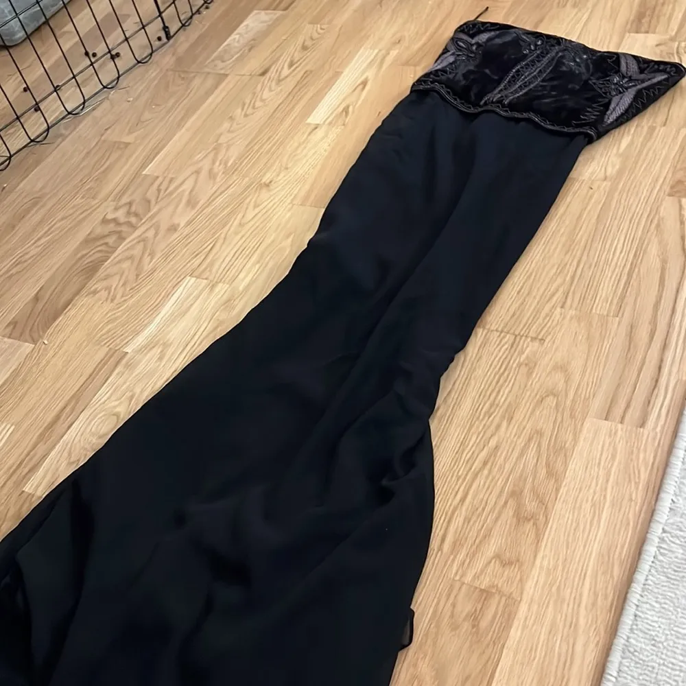 Vintage MaxMara pianoforte velvet beaded silk dress - Image 5