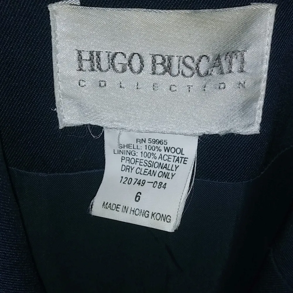 Hugo Buscati 6 Navy Wool Gold Buttoned Blazer Academia Super Prep - Image 15
