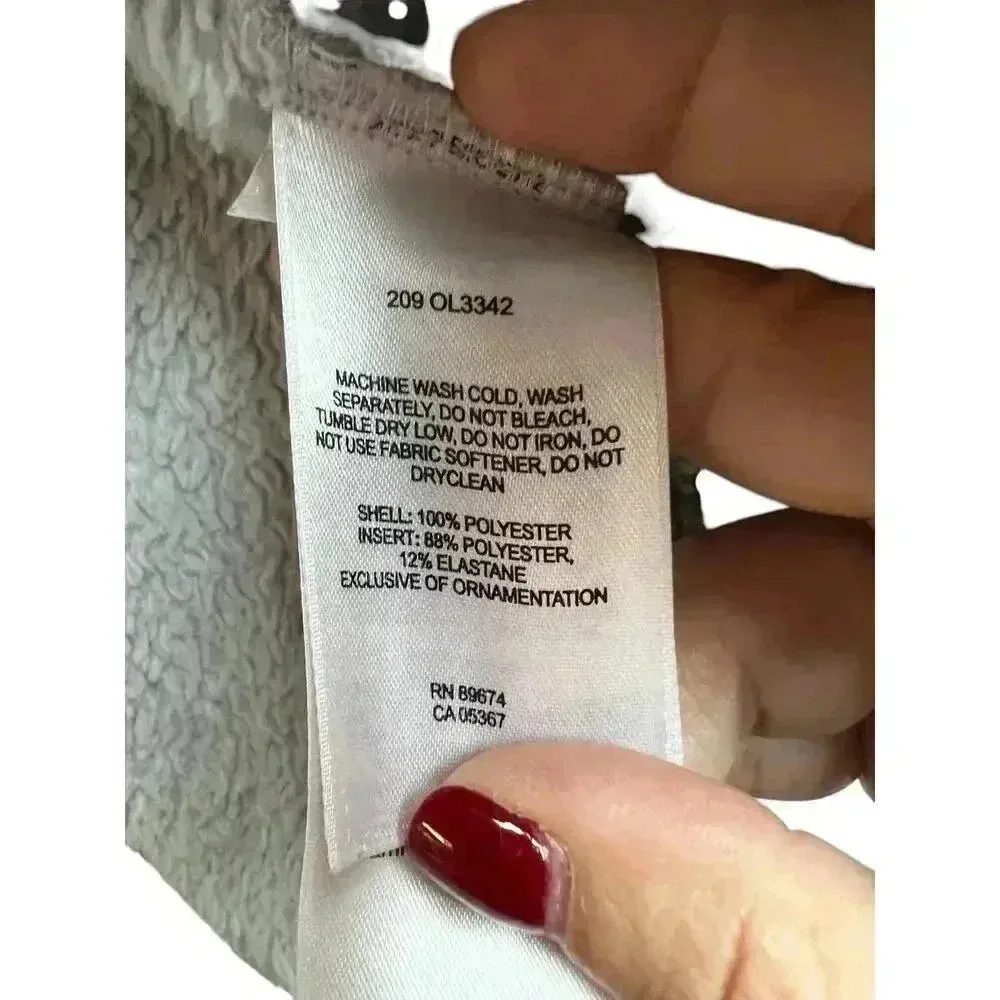 Mountain Hardwear Jacket Women's Medium Gray Outdoors Zip Fleece - Image 3