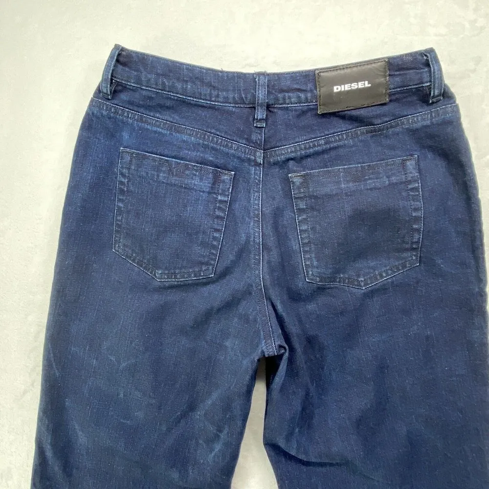 Ladies‎ DIESEL NICLAH Blue High Waist Regular Straight dark Y2k Jeans Sz 28x27 - Image 2