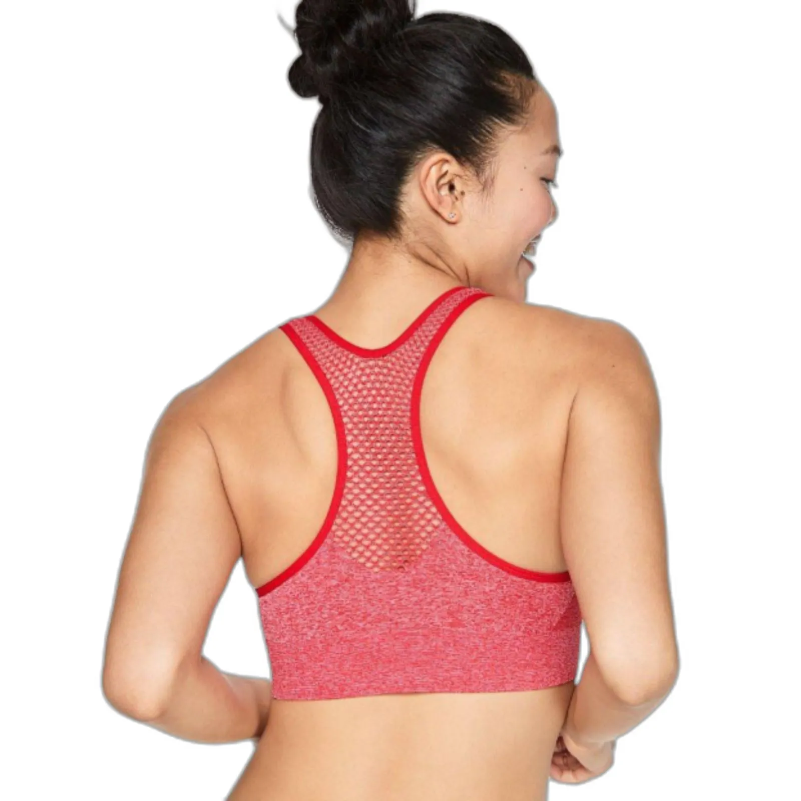 Victoria's Secret PINK Sport Bra Seamless Lightly Line Racerback Red Size Small - Image 2