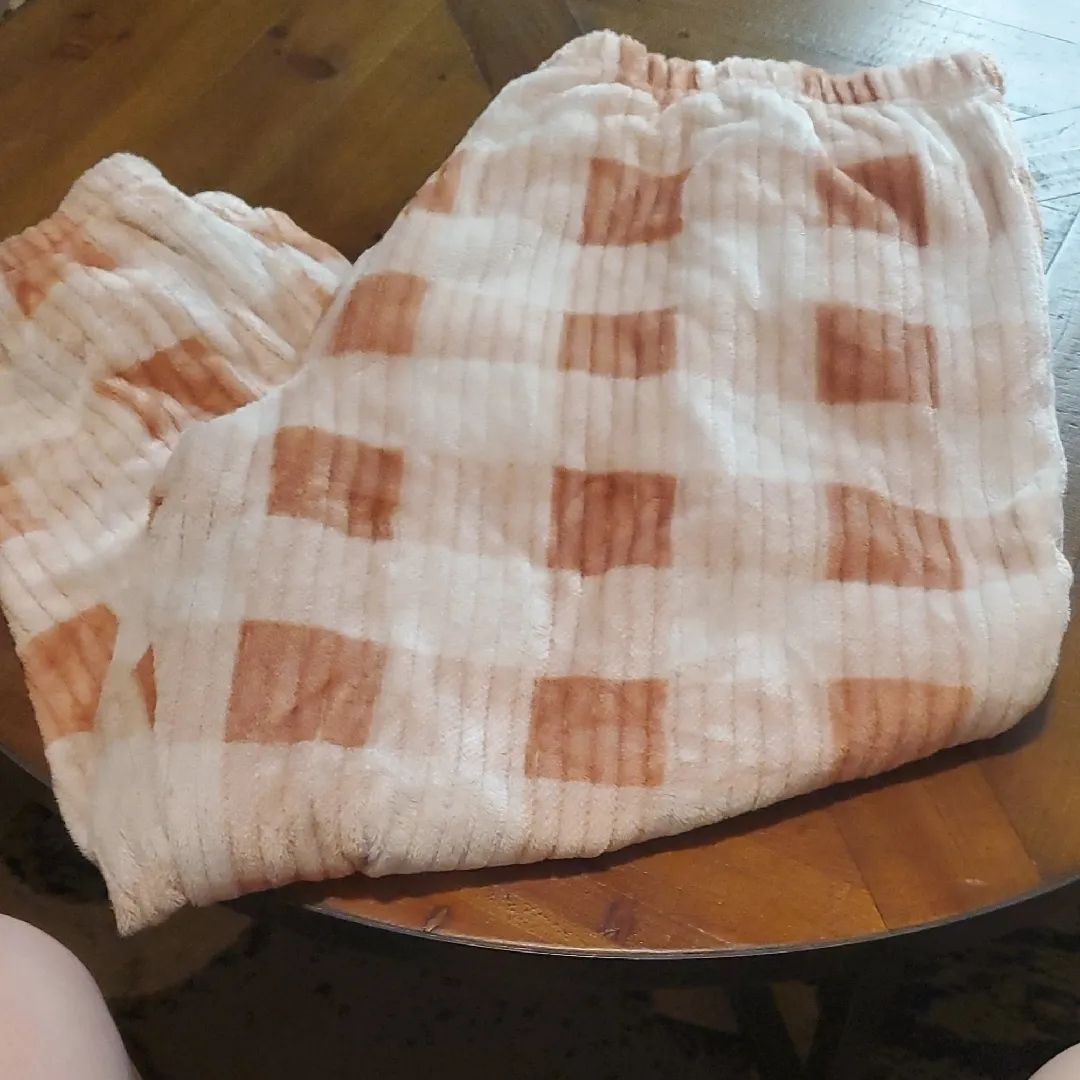 Women's Soft Plaid Pajama Pants White Size 3X - Image 3