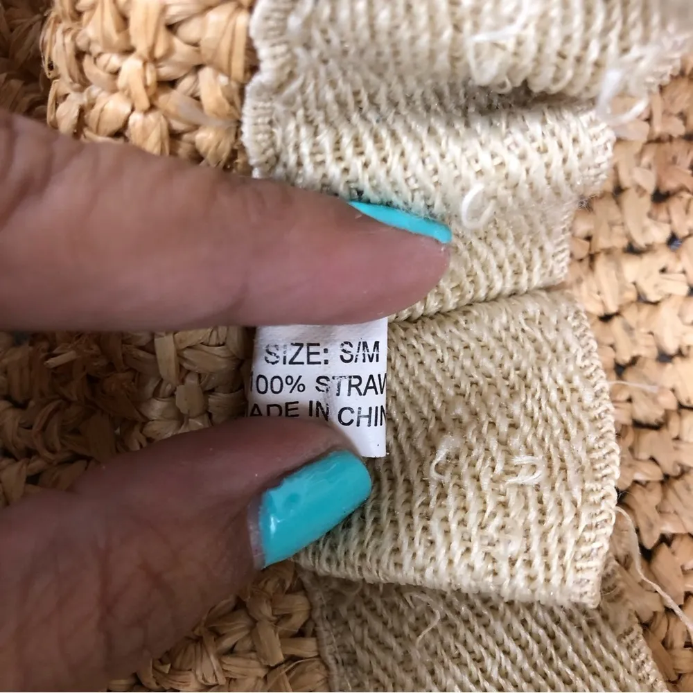 Silverado straw floppy western cowgirl cowboy hat size s/m - Image 9