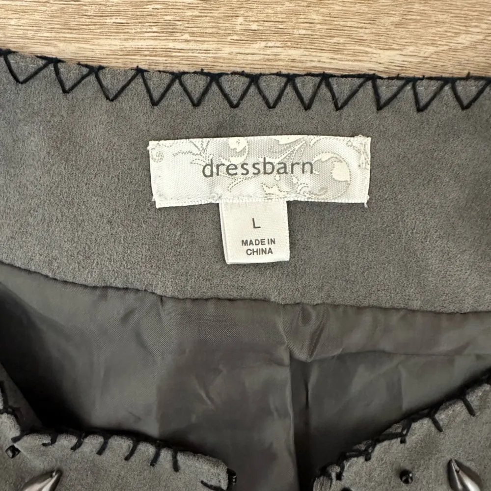 Dress Barn Blazer/Jacket in Gray Size Large - Image 4