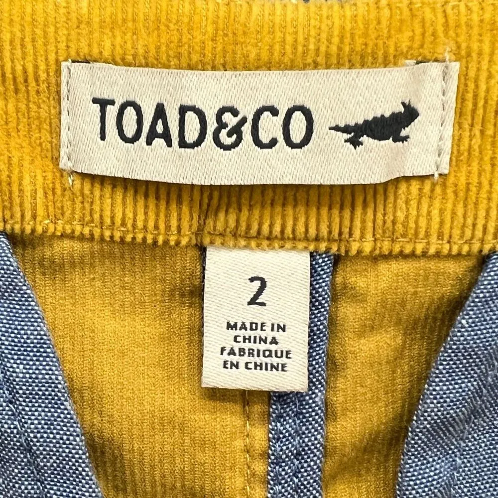 Toad & Co Mini Skirt Womens 2 Golden Cruiser Corduroy Button Front Retro Preppy - Image 8