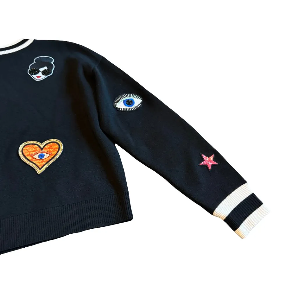 Alice + Olivia Gleeson Icon Pullover Sweater Crew Neck Rare Designer Size Small - Image 10
