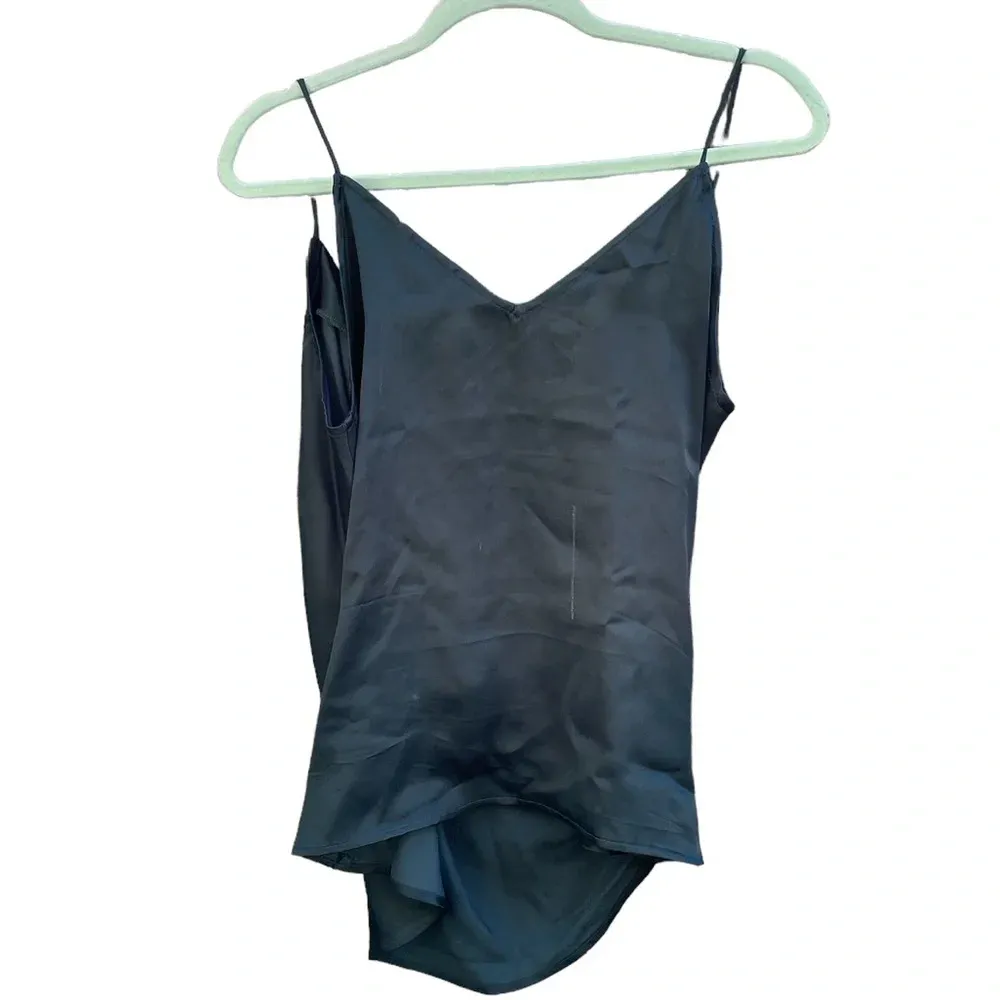 ZARA OLIVE GREEN SILKY CAMISOLE TOP - Image 2