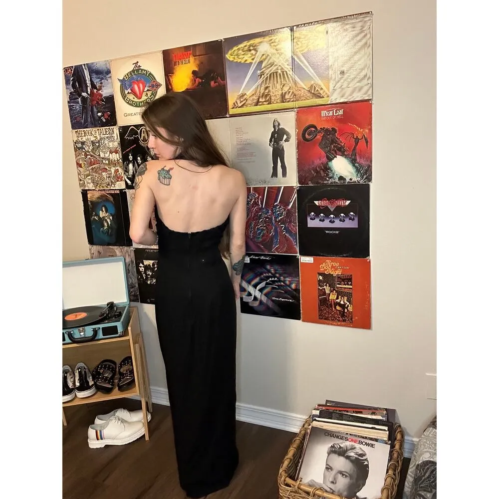 Dave and Jonny Side slit Maxi Tuxedo dress - Image 2